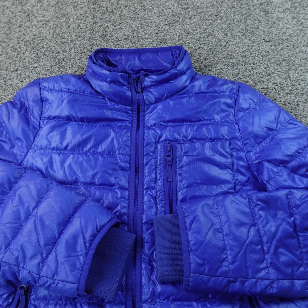 J Crew Jacket Womens M Blue Insulated Down Puffer Quilted Full Zip Outdoor‎ Coat